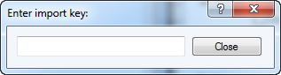 Enter Import Key