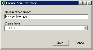 Create New Interface