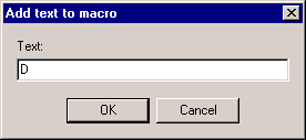 Add text to macro