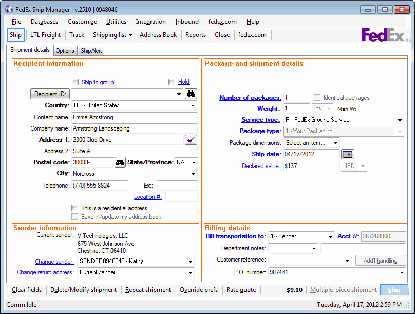 fedex ship manager